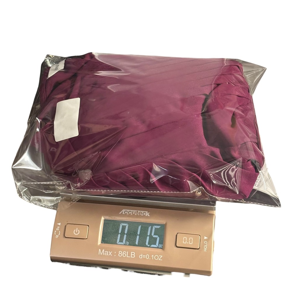 Nine West Womens Berry Magenta Pleated‎ Long Sleeve Button Front Blouse Size M - Picture 9 of 9